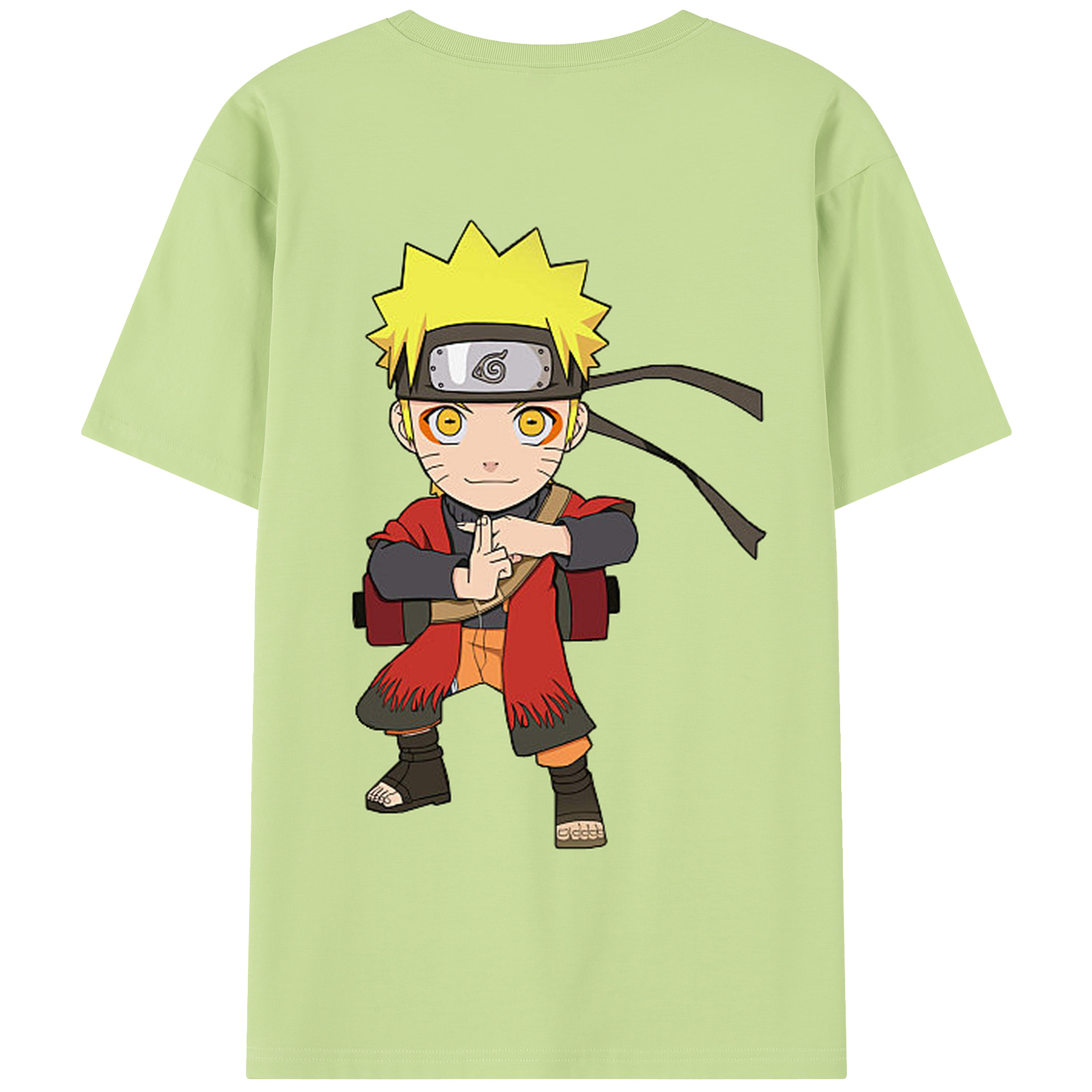 （画像用） NARUTO -ナルト- うずまき ナルト Uzumaki Naruto 綿100％半袖Tシャツ（背面プリント）